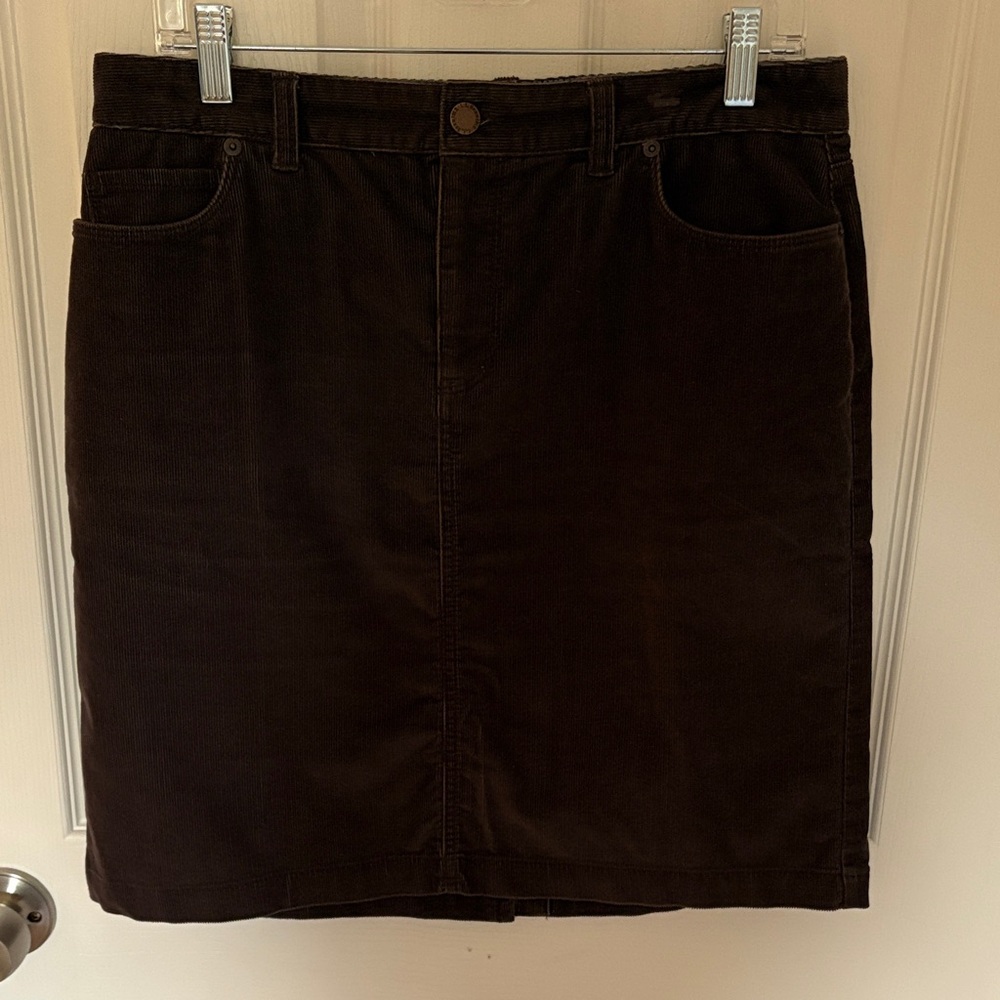 Classic Grey Corduroy Skirt